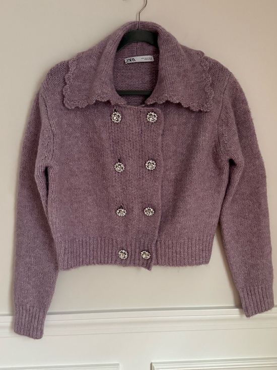 Zara Sweaters - Zara Dusty Purple Knit Cardigan